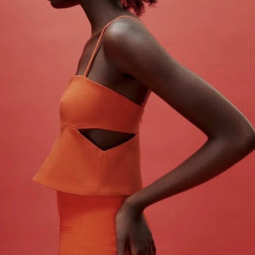 Zara Orange Crop Top